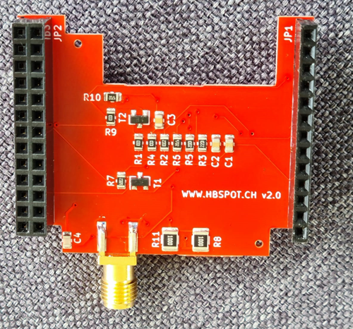 Carte radio du HBSpot, vue de dessus